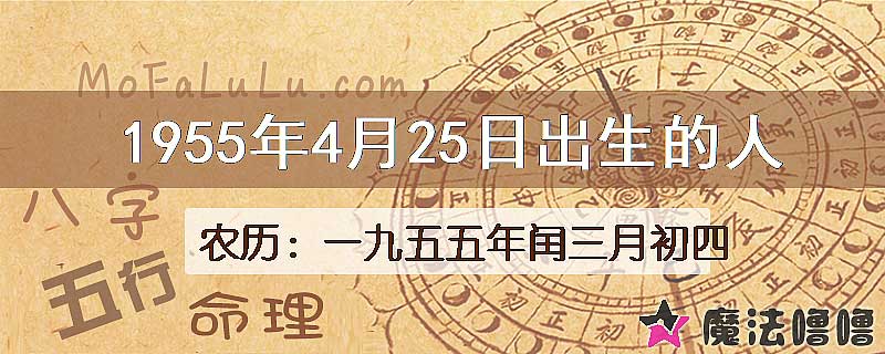 1955年4月25日出生的人