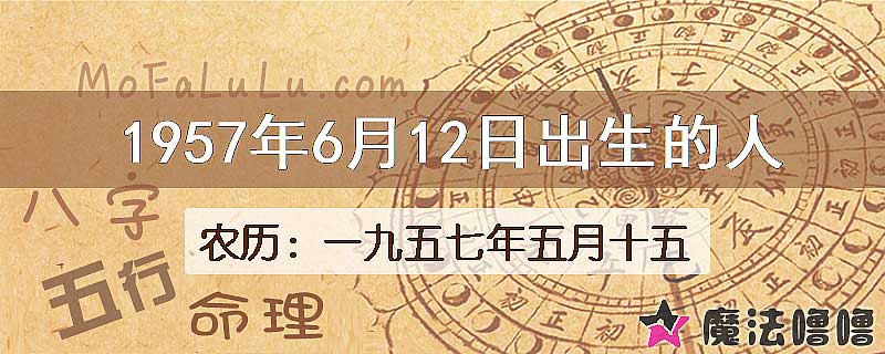 1957年6月12日出生的人
