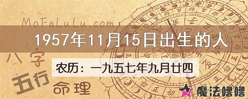 1957年11月15日出生的人