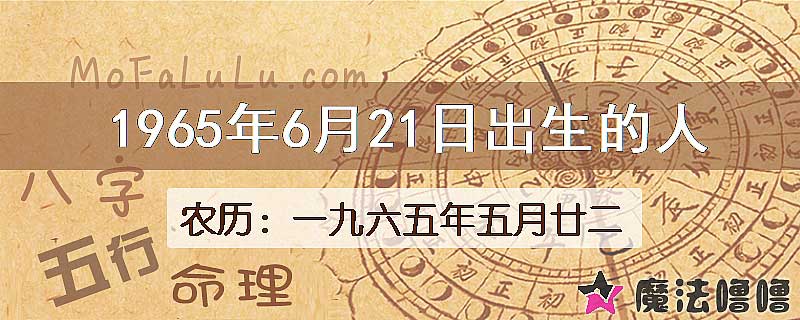 1965年6月21日出生的人