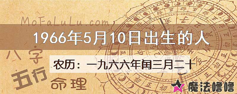1966年5月10日出生的人