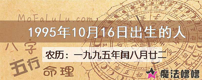 1995年10月16日出生的八字怎么样？