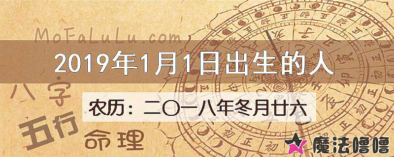 2019年1月1日出生的八字怎么样？