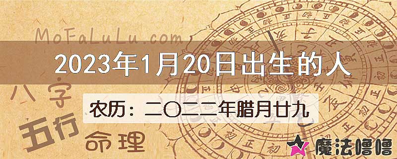 2023年1月20日出生的八字怎么样？