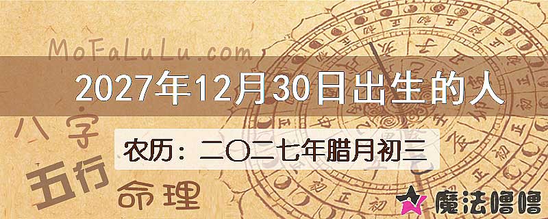 2027年12月30日出生的人
