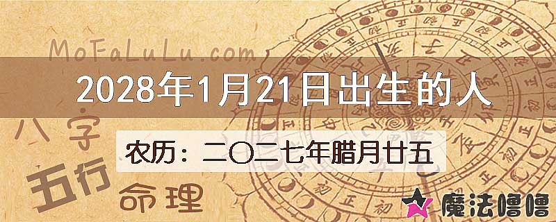 2028年1月21日出生的人