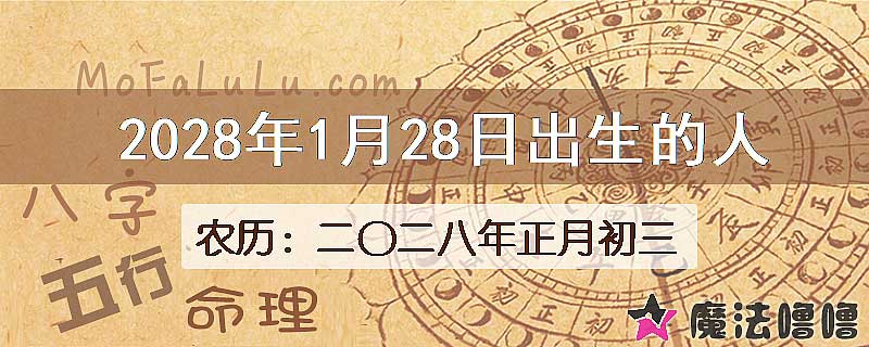2028年1月28日出生的人