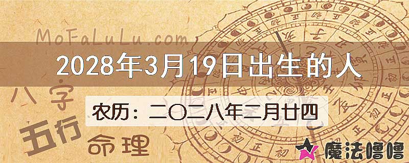 2028年3月19日出生的人