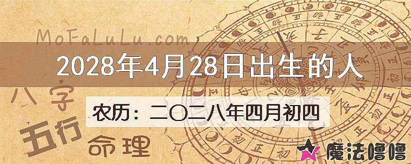 2028年4月28日出生的人