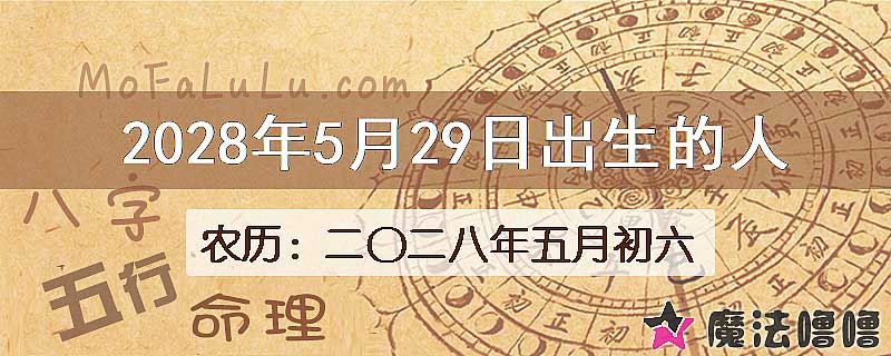 2028年5月29日出生的人