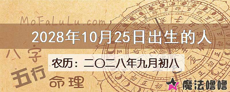 2028年10月25日出生的八字怎么样？