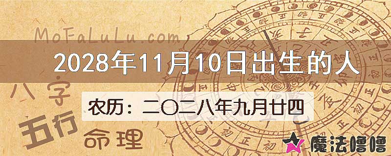 2028年11月10日出生的八字怎么样？