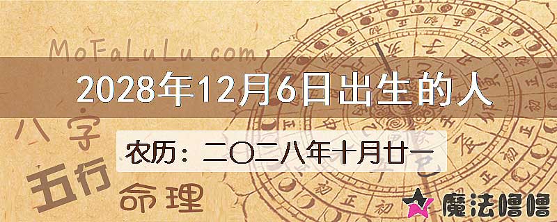 2028年12月6日出生的人