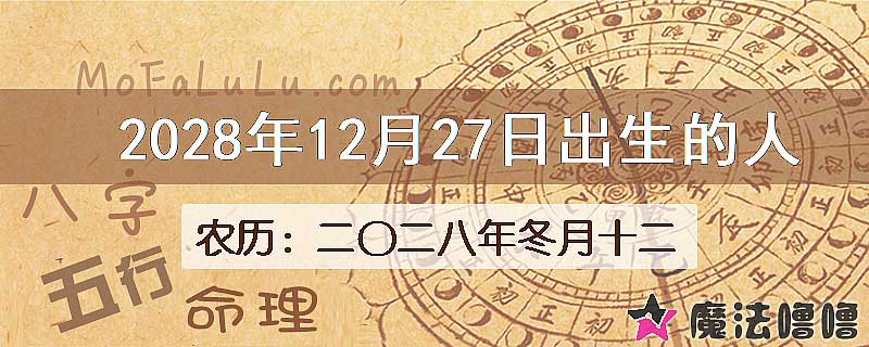 2028年12月27日出生的人