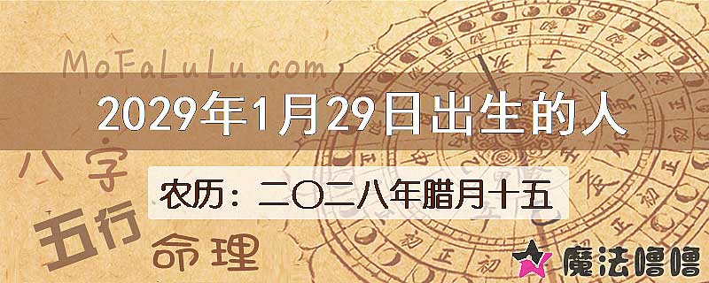 2029年1月29日出生的人