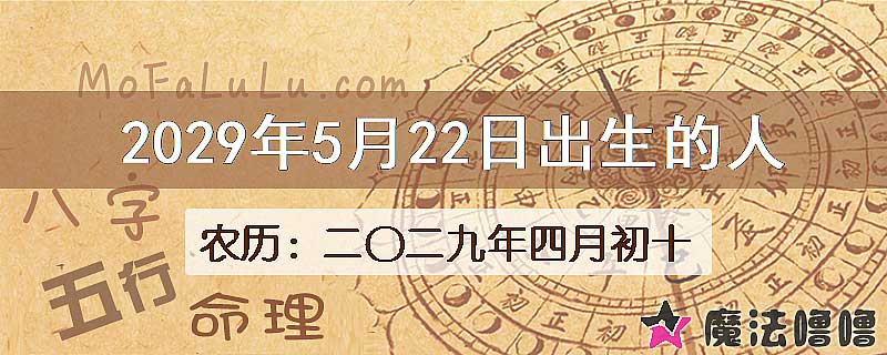 2029年5月22日出生的人