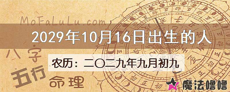 2029年10月16日出生的人