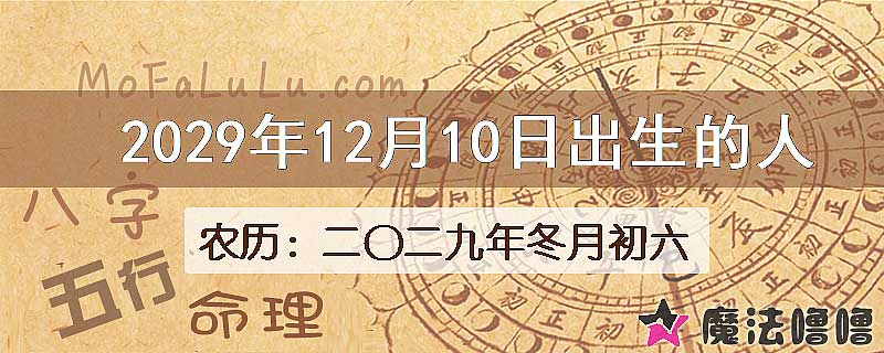 2029年12月10日出生的人