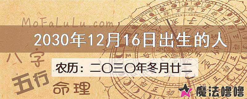 2030年12月16日出生的人