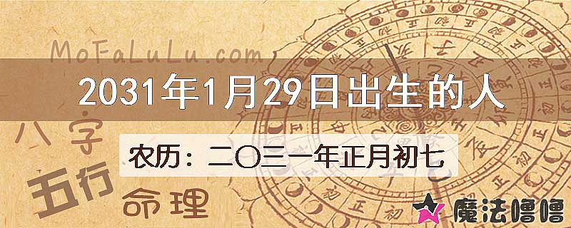 2031年1月29日出生的人