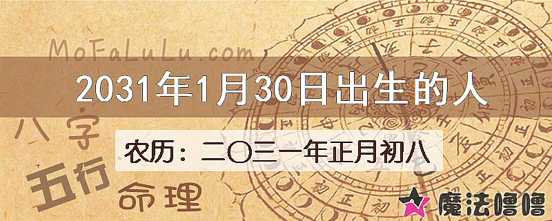 2031年1月30日出生的人