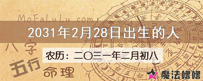 2031年2月28日出生的人