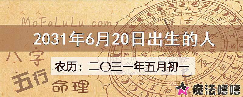 2031年6月20日出生的人