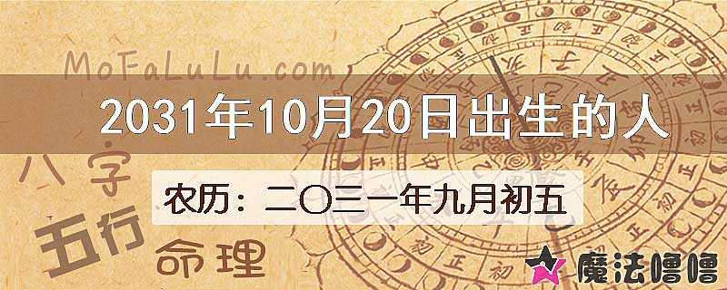 2031年10月20日出生的人