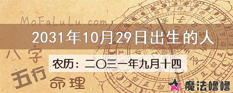 2031年10月29日出生的人