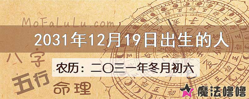 2031年12月19日出生的人