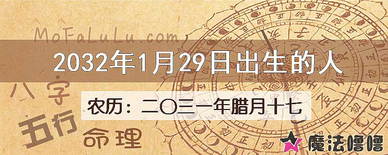 2032年1月29日出生的人