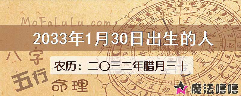 2033年1月30日出生的人