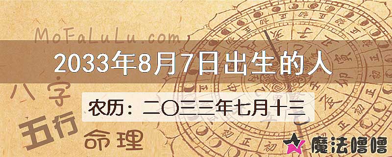 2033年8月7日出生的人
