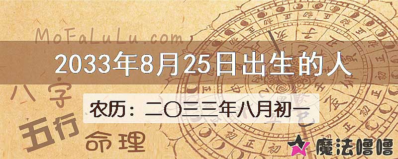 2033年8月25日出生的人