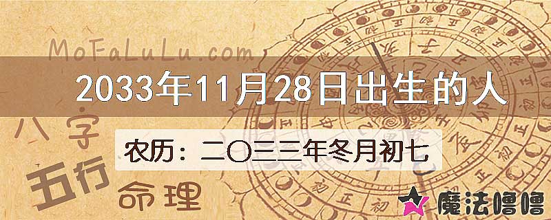2033年11月28日出生的人