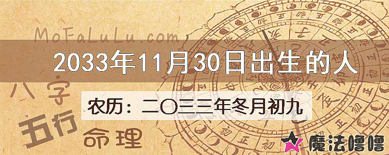 2033年11月30日出生的人