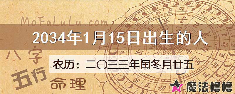 2034年1月15日出生的人