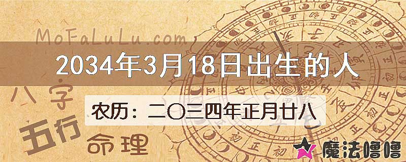 2034年3月18日出生的人