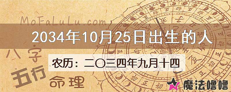 2034年10月25日出生的人