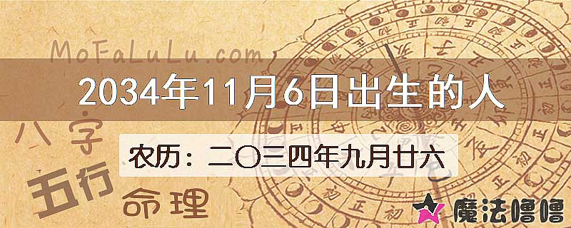 2034年11月6日出生的人