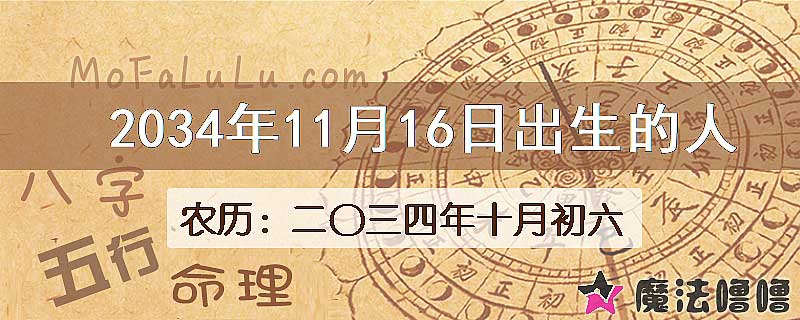 2034年11月16日出生的人