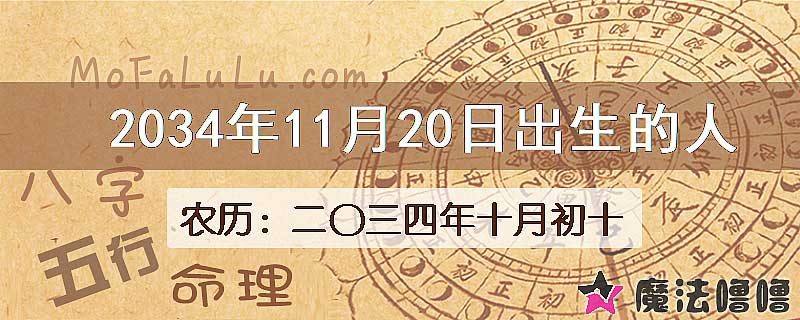2034年11月20日出生的人