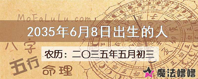 2035年6月8日出生的人