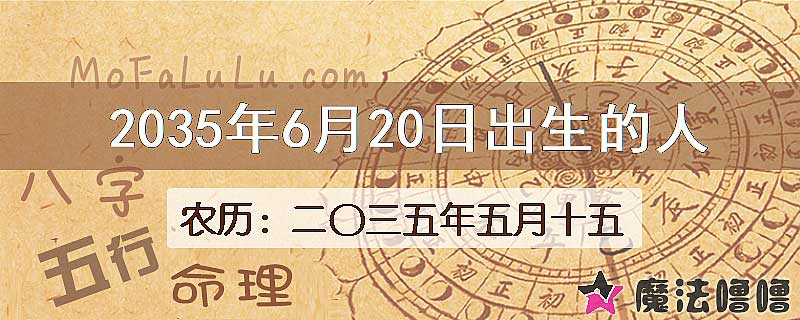 2035年6月20日出生的人