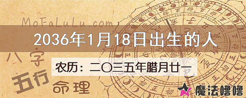 2036年1月18日出生的人