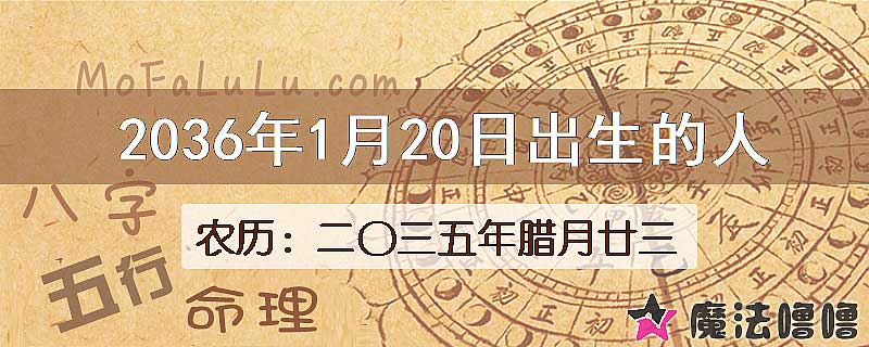2036年1月20日出生的人