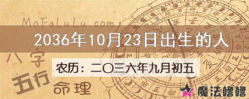 2036年10月23日出生的人