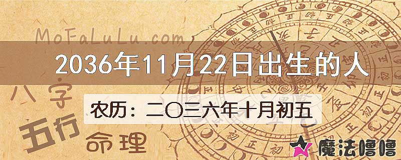 2036年11月22日出生的人