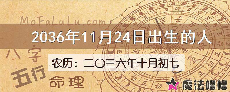 2036年11月24日出生的人