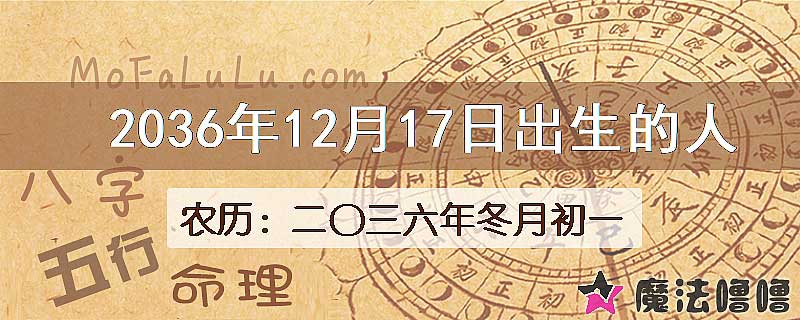 2036年12月17日出生的人